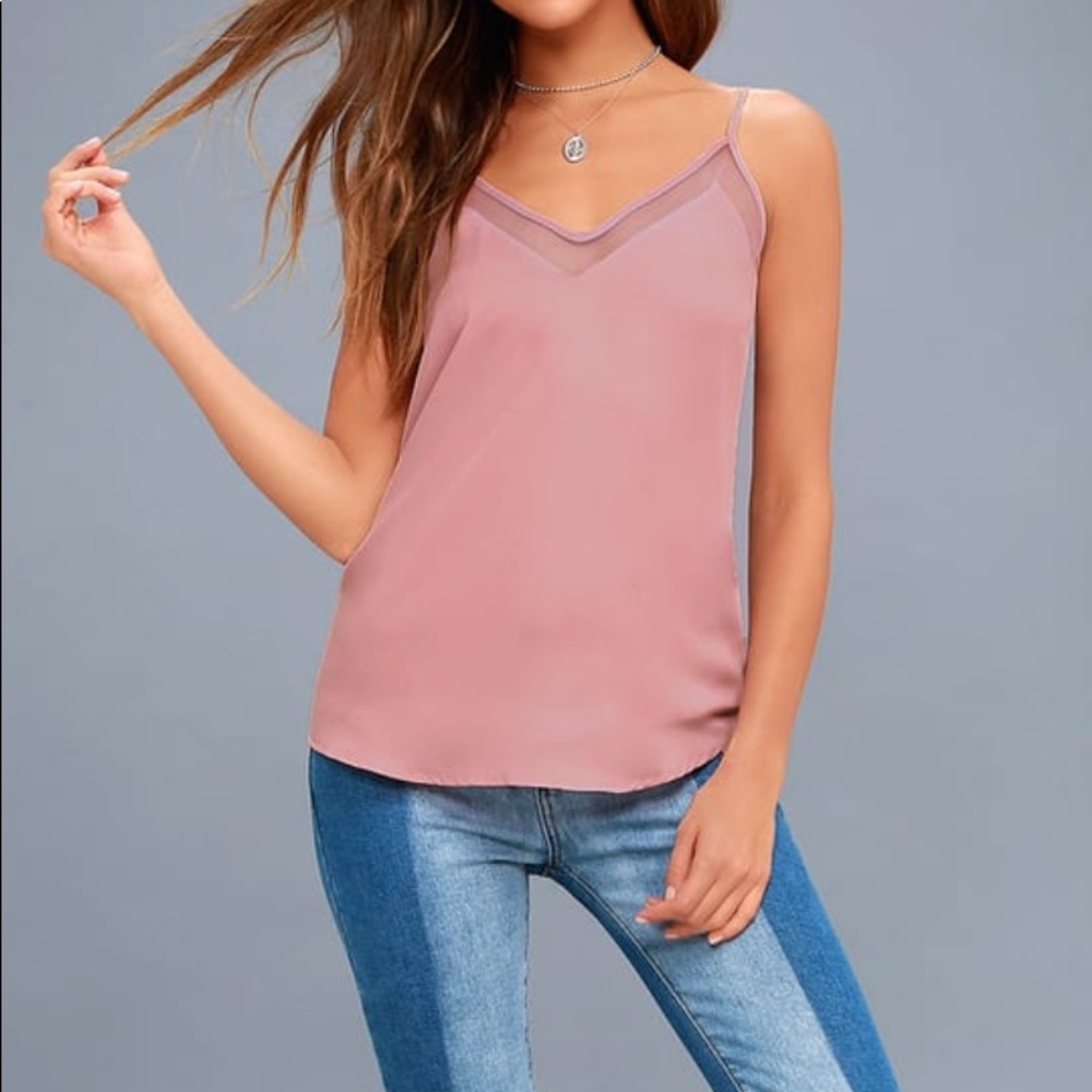 ASOS Pink flowy spaghetti strap adjustable tank